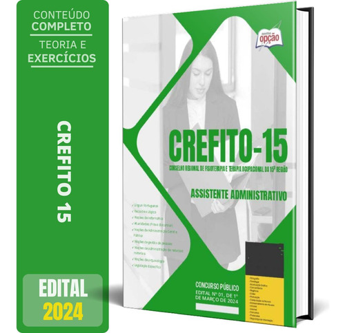 Apostila Crefito 15 2024 - Assistente Administrativo