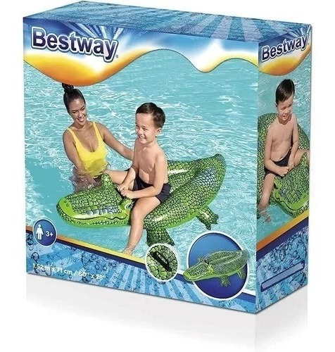 Inflable Flotador Cocodrilo 1,52 X 71 Cm Bestway 41477