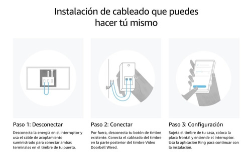 Imagen 3 de 7 de Timbre Ring Video Doorbell Con Cámara De Seguridad Entrada