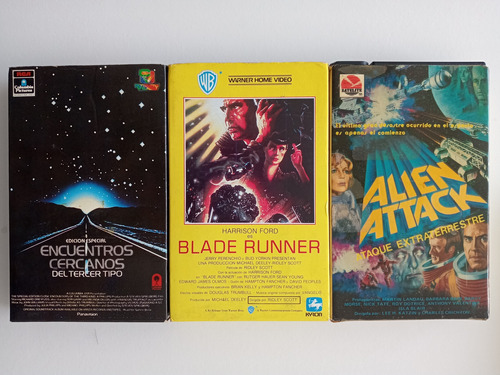 3 Betamax Scifi. Bladerunner, Encuentroscercanos,alienattack