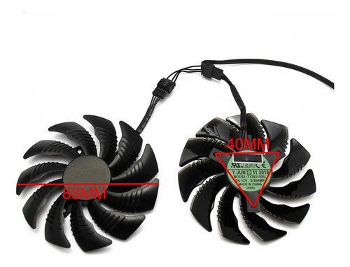 . Ventilador Gpu De 88 Mm For Redeon Aorus Rx580/570 (2