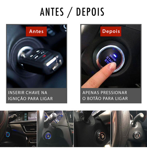 Kit Botão De Partrida Onix 2019 Ignição Acionar Sensor Rfid