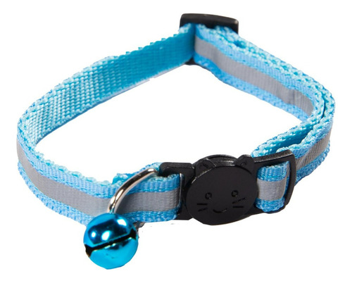 Collar Para Gatos Mr. Pets, Reflectante, Ajustable Color Azul Tamaño Del Collar Unitalla