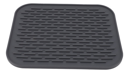 Alfombrilla De Silicona Para Secar Platos Con Borde Rectangu