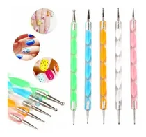 Comprar Kit De 5 Pinceles Dotting Pen Doble Puntas Decoración Uñas