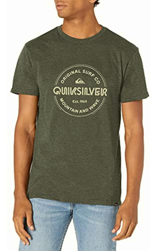 Quiksilver Playera De Manga Corta Para Hombre, Thyme Heather