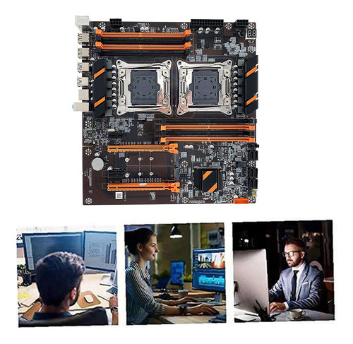Placa Base X99 De Doble Cpu, 2 Cpu Xe5 2620 V3 Y 2 Ram Ddr4