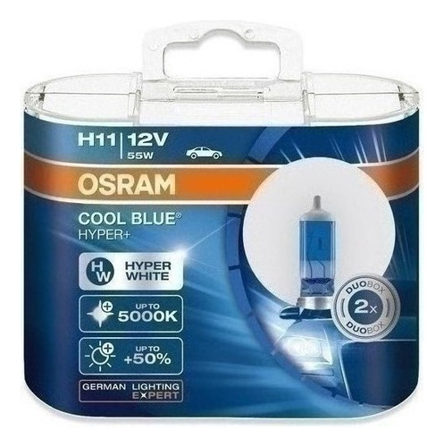 Bombillos Osram H11 Cool Blue Hyper+ 5000 Kelvin Luz Blanca