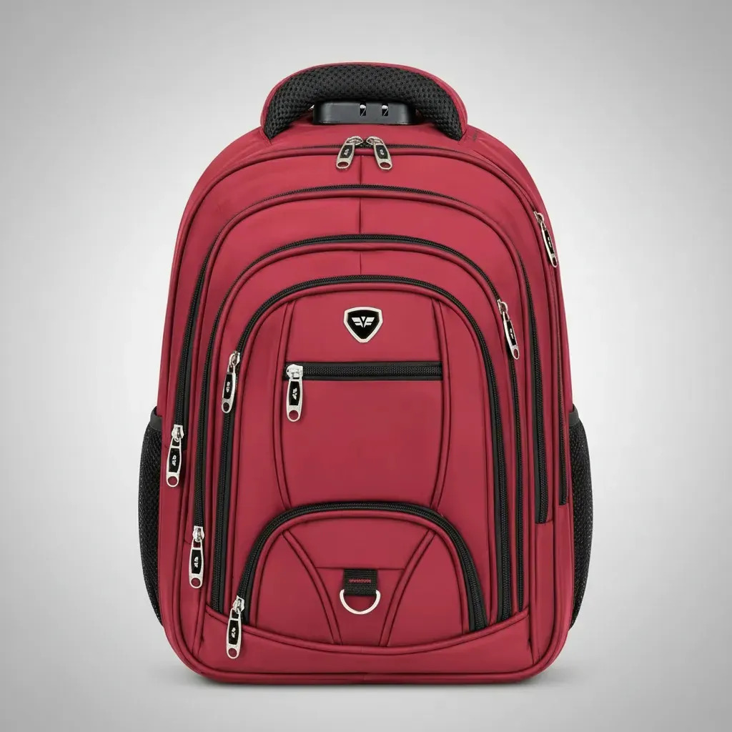 Mochila passeio Mochila Notebook cor vermelho design liso 50L