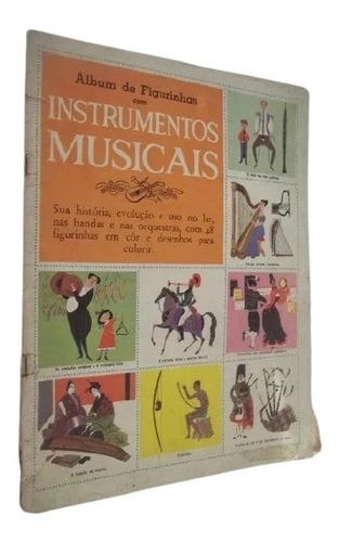 Antigo Album De Figurinhas Instrumentos Musicais Vazio Px