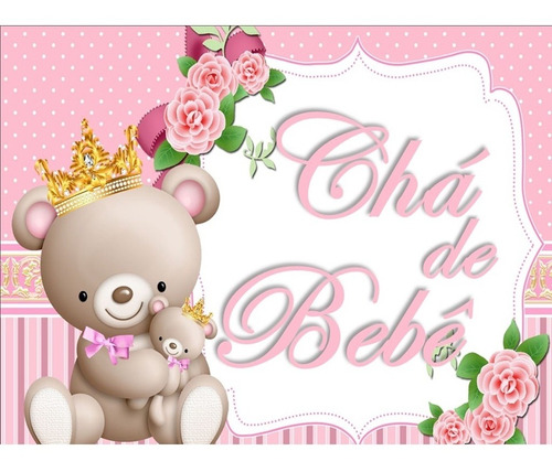 Chá De Bebe Rosa  Papel De Arroz  Para Bolos 3