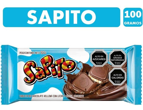 Barra De Chocolate Sapito, De Arcor - Tableta De 100 Gramos.