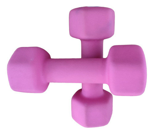 Par Mancuerna Hexagonal Bodyfit 6lbs (2.7kg) Color Rosa