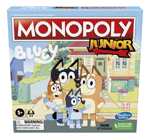 Monopoly Junior: Bluey Edition - Juego De Mesa Para Niños A