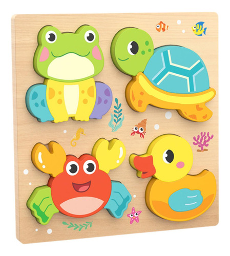 Puzzles Block De Madera Puzzle Toy Para Animal Marítimo