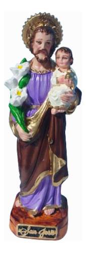 Figura Religiosa San José Y Niño Jesús (23cm) Envío Gratis