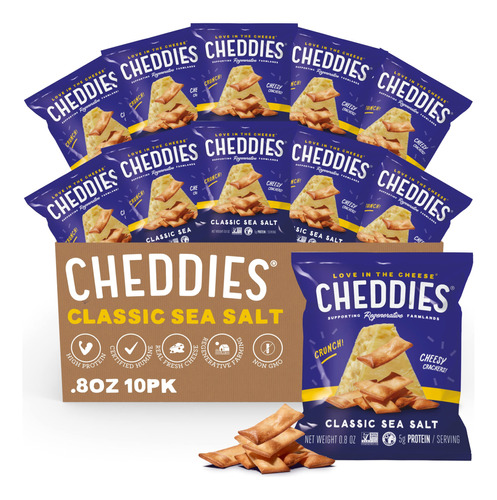 Cheddies Crackers | Sal Marina Clasica | Sin Omg, Agricultur