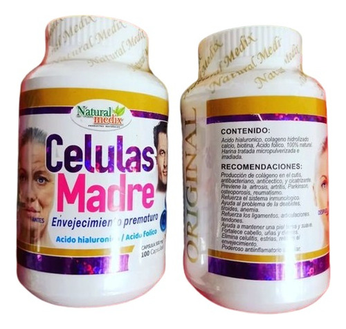 Celulas Madre Natural Medix Antiedad  Frasco X 100 Caps