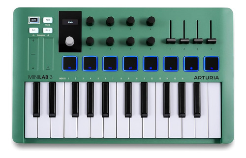 Controlador Midi Arturia Minilab 3 Edición Limitada Verde Me