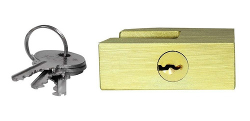 Fleximatic 8076 Candado De Hierro De 70mm Para Cortina Color Dorado