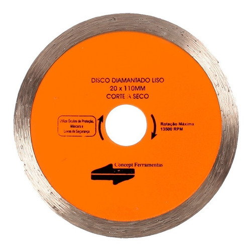 Imagem 4 de 5 de Disco Diamantado Liso Corte A Seco Dd003 20x110mm