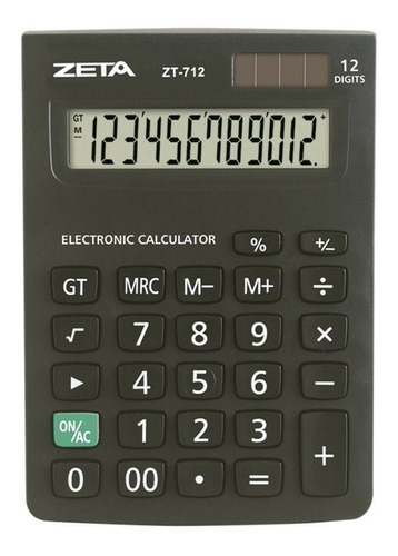 Calculadora De Mesa Escritório 12 Dígitos Zt712 - Zeta