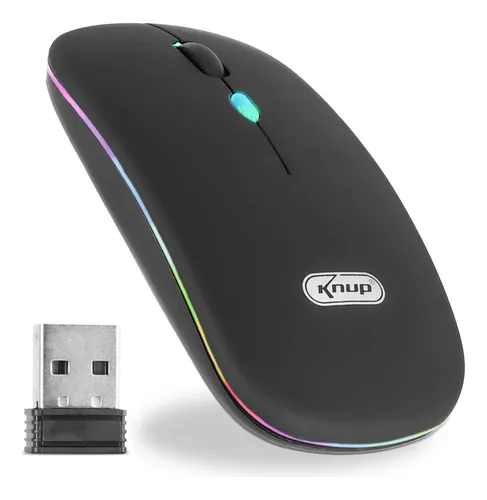 comprar Mouse Recarregável Sem Fio 1600dpi Receptor 2.4ghz Usb Pc