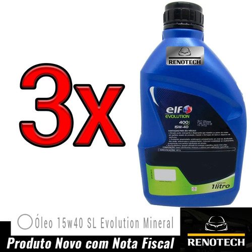 Oleo 15w40 Sl Evolution Elf Mineral 3x 197323