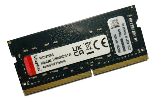 Memoria Ram Fury Impact Ddr4 Negro 8gb Kingston Kf426s15ib/8 (Usado)