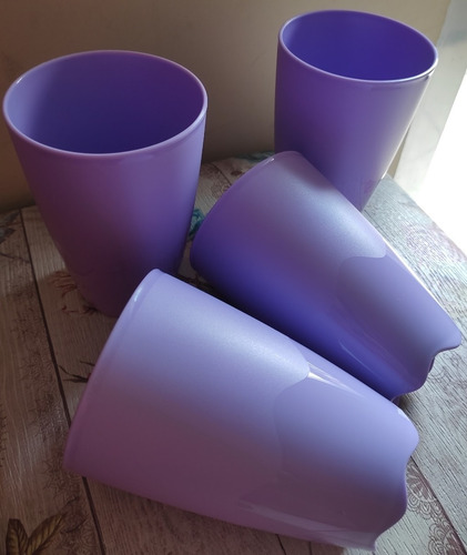 Conjunto 16 Peças Lilás Tupperware Tigela Copo Jarra Pratos Lilás