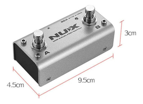 Nux Nmp-2 Dual Foot Switch Metalico