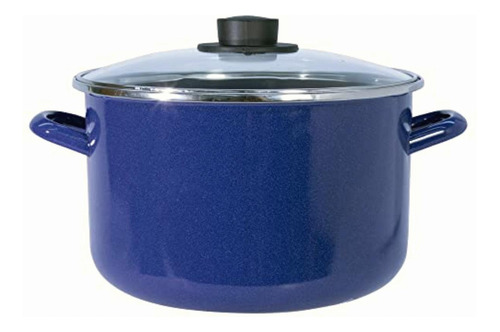 Ekco 89665 Olla De 24 Cm, Color Azul De Acero Con Esmalte