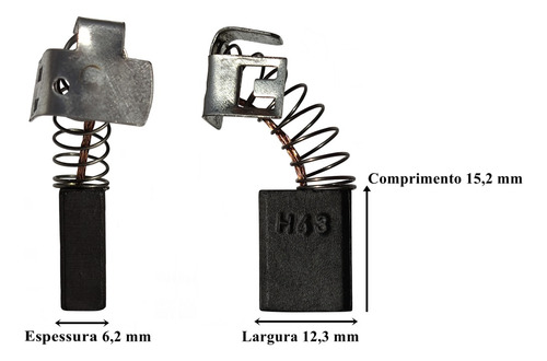 Escova De Carvão Serra Circular Bosch 1546 Gks7.1/4 20 Pares