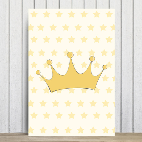 Placa Decorativa Quarto Bebê Ursinha Princesa Coroa 20x30cm