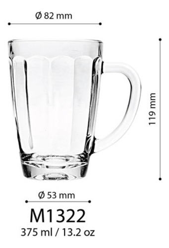 Set 4 Tazas Para Café Té Latte 375ml Kimglass Mesquite