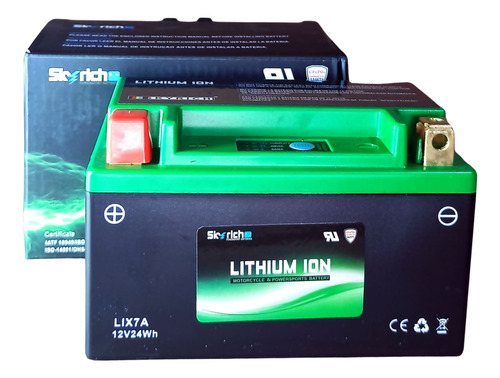 Bateria Skyrich Lix7a 120a Cca (ytx7a Ytz10s Ytx7a-bs)