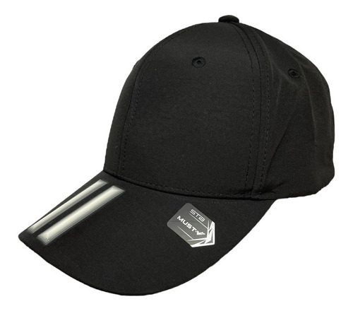 Gorra Lisa Con 2 Lineas Plasticas 3d Ajuste De Velcro