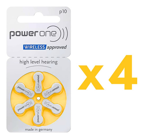 Power One 4 Paquetes C/ 6 Piezas # 10 Pila Auditiva Pr70