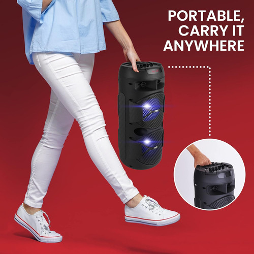 Bocina Bluetooth Pa Portatil Pyle, 240 W, Doble Recarga 6.5