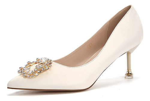 Zapatos Elegantes De Vestir De Novia Con Diamantes De Imitac