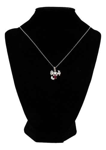 Dije Ajolote Corazón Rojo Amor 100% Plata Fina 925