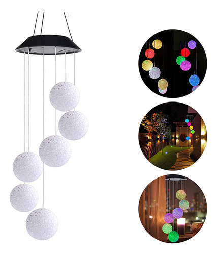 Decoração De Luz De Campainha De Vento Com Duto Led Suspenso