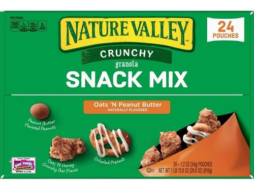 Nature Valley Crunchy Snack Mix Oats 'n Peanut Butter 24 Pz