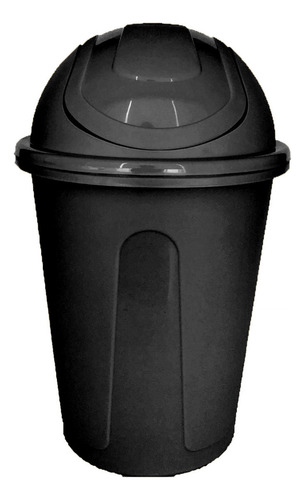 3 Botes De Basura Plástico 12 Litros Tapa Balancín Negro