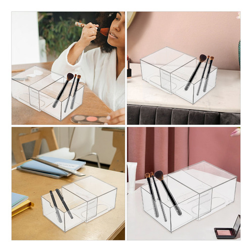 Cajones De Almacenamiento De Baño Apilables Transparentes Tr