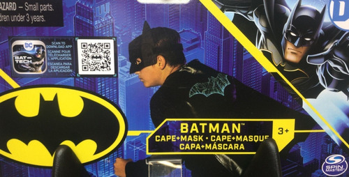 Batman Traje Mascara Con Capa Disfraz Superheroes Original