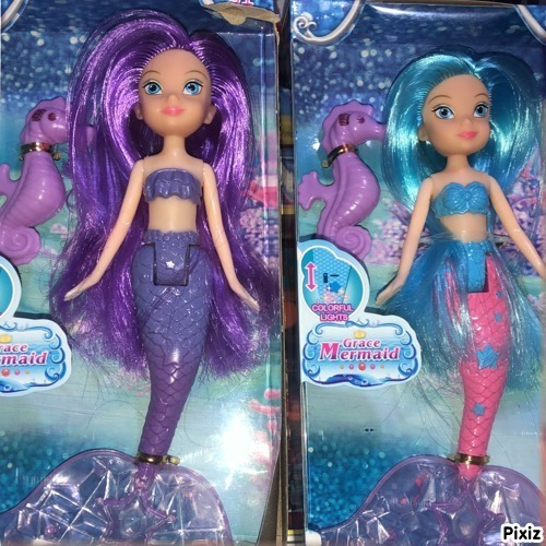 Princesa Sirena Con Luz Led ! Muñecas Niñas Barbie