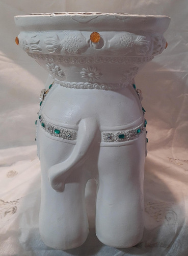 Elefante Mesa Blanco Para Decoración Interior/exterior