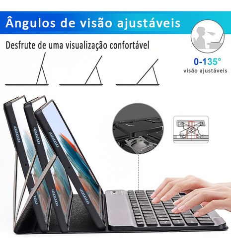 Teclado Abnt2 Para Tab S6 Lite P610/p613/p615, Capa + Mouse