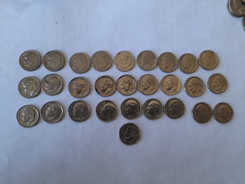 28 Monedas Estados Unidos One Dime Diferentes Años Y Cec(a1 